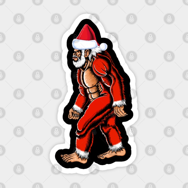 Big foot Santa Claus Christmas Sticker by Artardishop